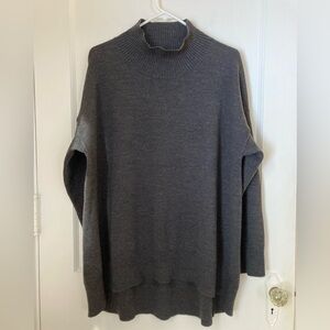 Eileen Fisher | Extra Fine Merino Wool Mock-neck Tunic Sweater Size 1X